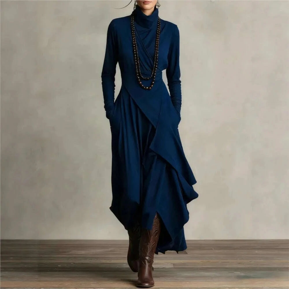 irregular-dress-solid-color-long-sleeve-spring-autumn-womens-new-cross-high-neck-long-dress-vestidos-para-mujer-ropa-mujerkimludkimlud-35565168