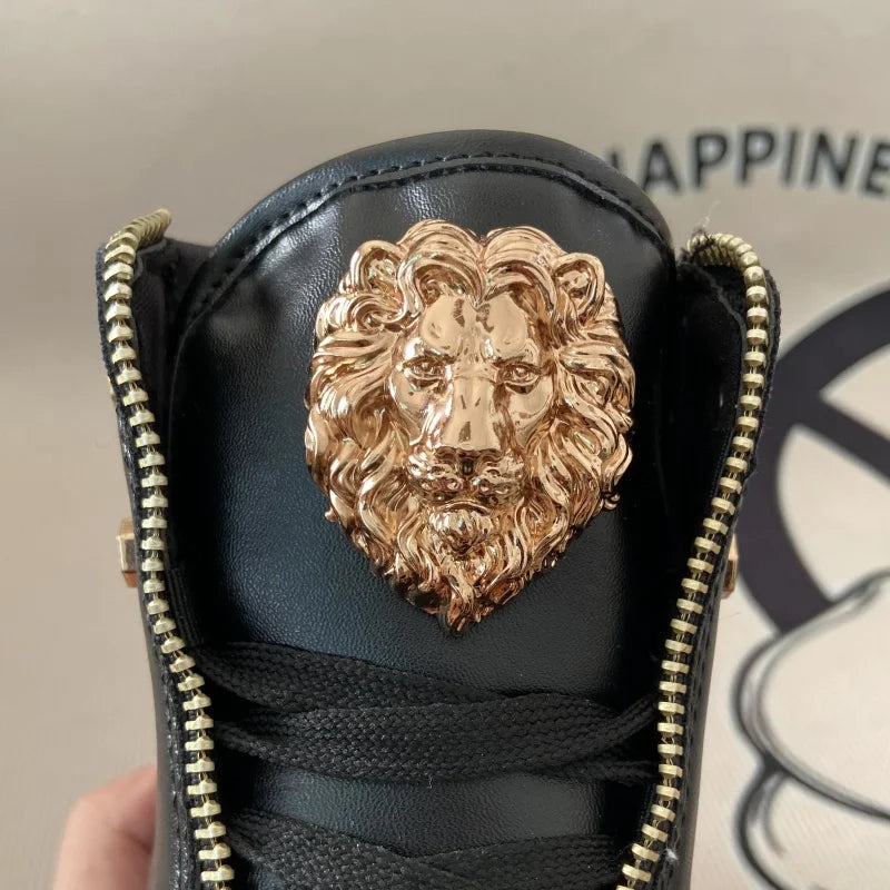 original shoes brand high top casual shoes for man zip decoration casual sneakers mens ankle boots sports hip-hop running shoes