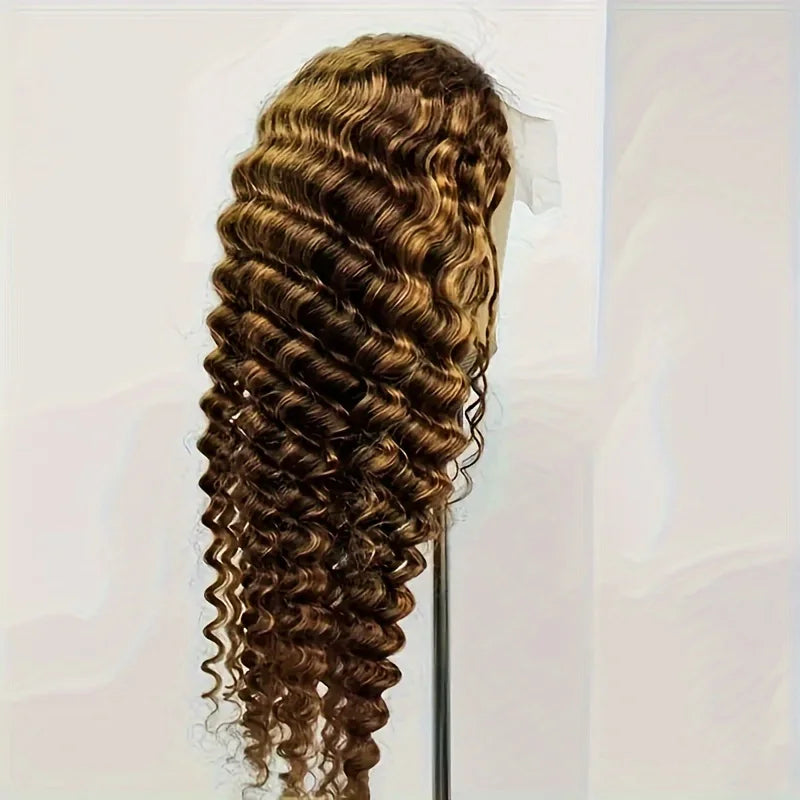 Lace Front Wig – Deep Wave – Remy Human Hair – Ombre | KIMLUD