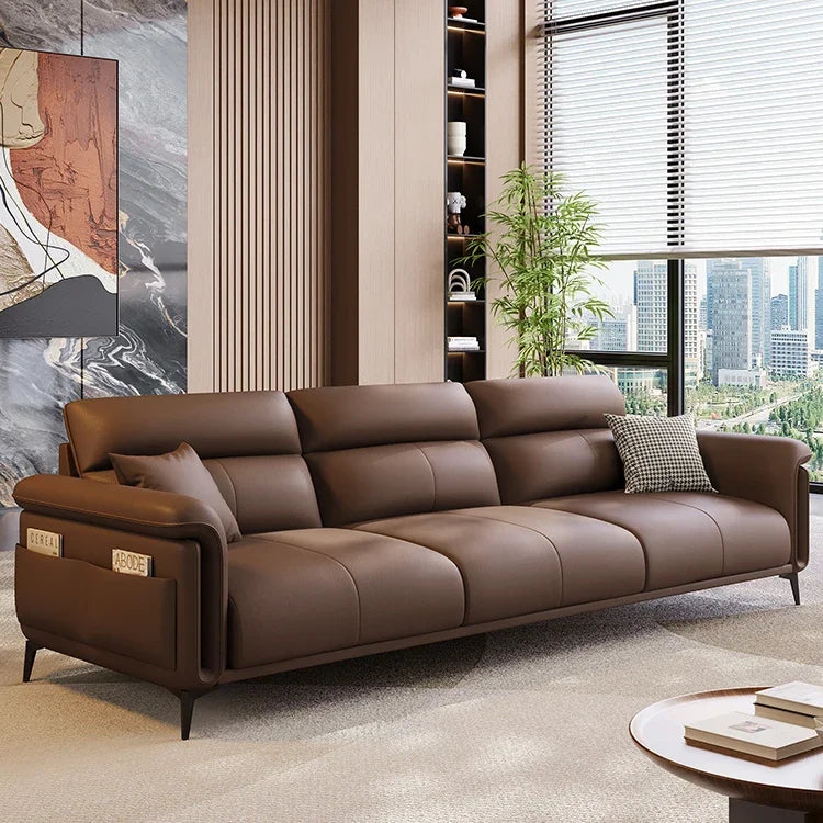 Leather Modern Living Room Sofas Nordic Minimalist Lazy Luxury Living Room Sofas Europe Recliner Woonkamer Banken Furniture