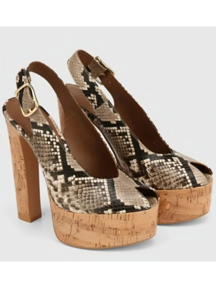 Sandals – Thick Sole High Heel Platform – Platform – Transparent | KIMLUD
