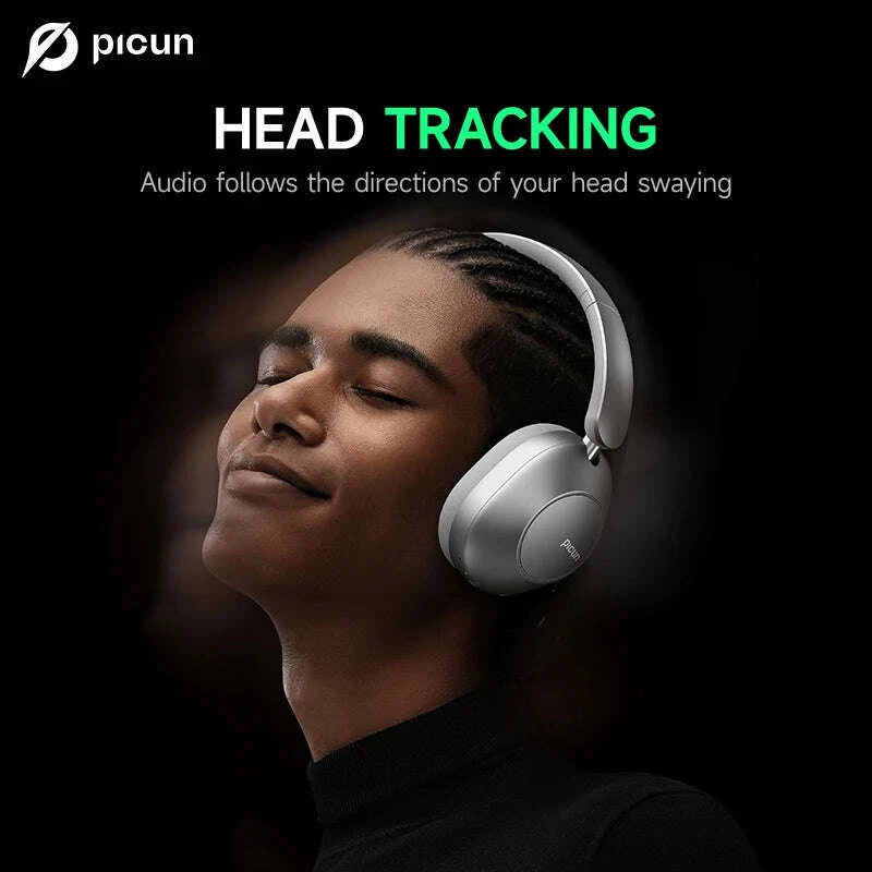 KIMLUD, Picun F6 Active Noise Cancelling Bluetooth Headset Hi-Res ANC Head Tracking 3D Audio Wireless Headphones APP Control Low Latency, KIMLUD Womens Clothes