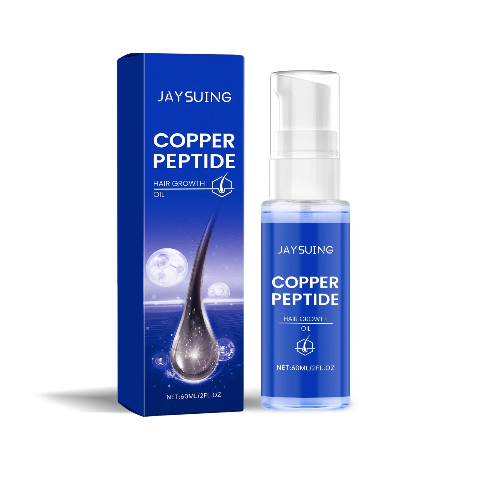 Copper-Peptide Hair Care Set — Shampoo Serum Spray Oil For Scalp Nourishment — Cobalt Blue | KIMLUD