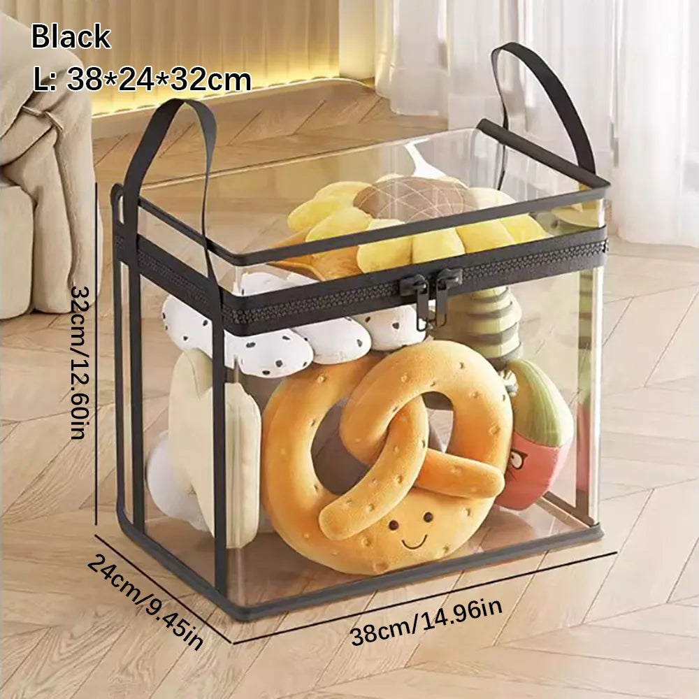Clear Plastic Stackable Storage Box — Clear | KIMLUD