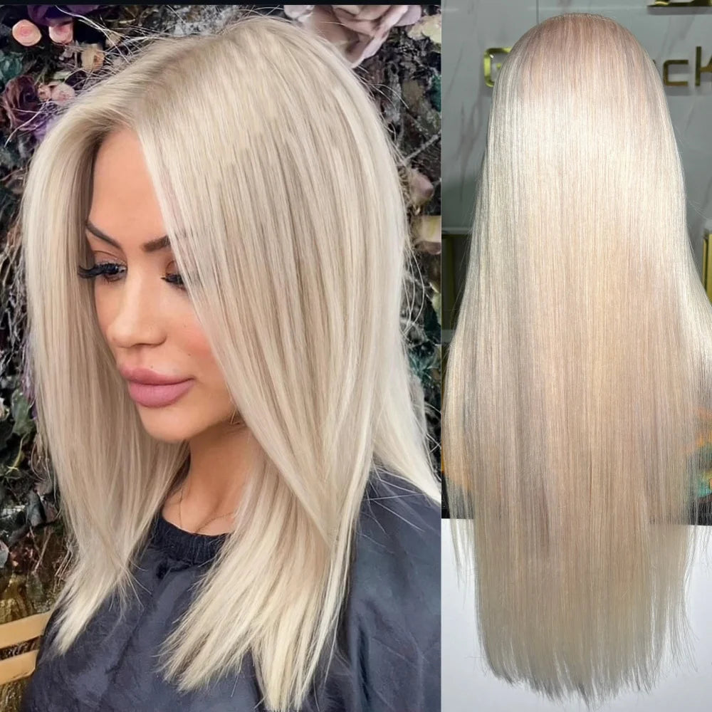 Lace Front Wig – 13x6 – Remy Hair – Platinum Blonde | KIMLUD