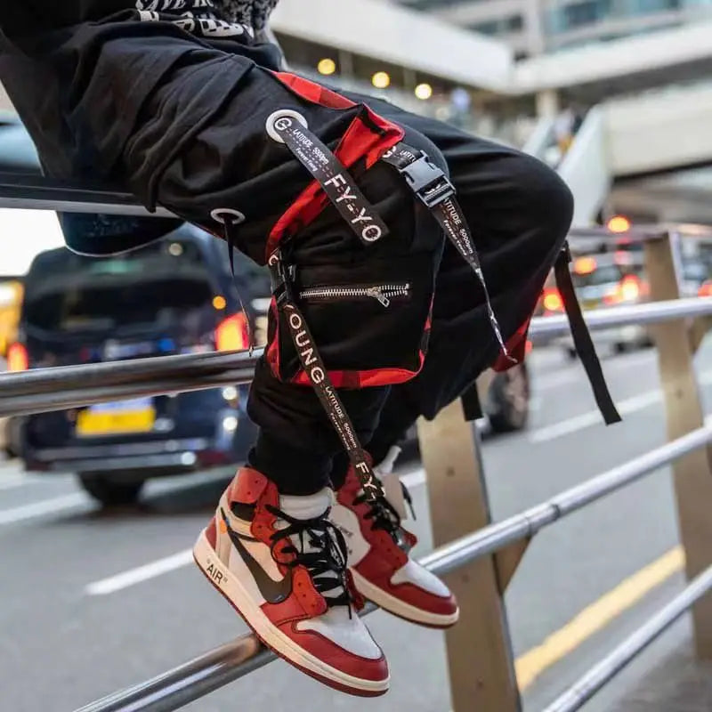 China-Chic functional style overalls for men in autumn and winter loose hip-hop fashion brand ins leggings halon pants cargo pan