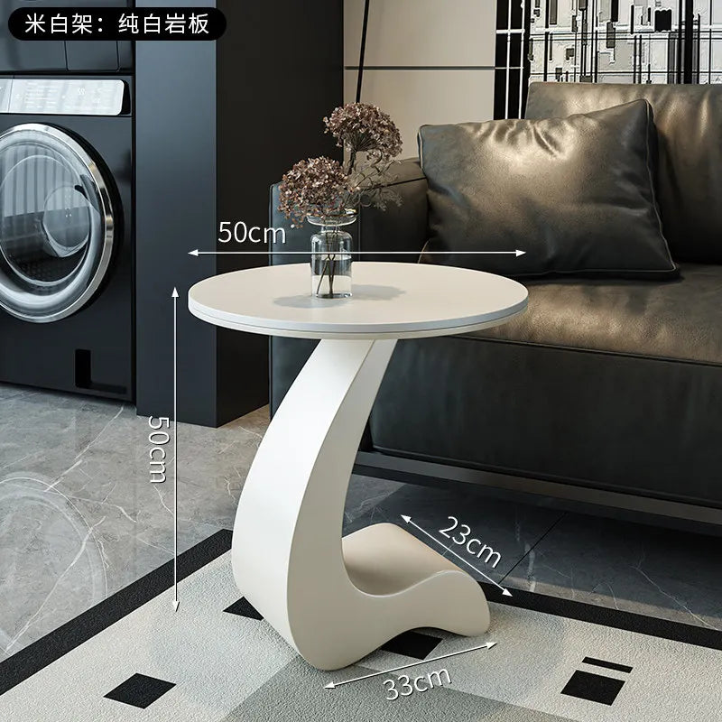 Italian Minimalist Coffee Table With Storage — Cream | KIMLUD