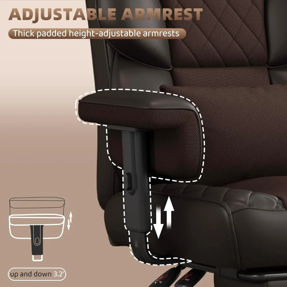 KIMLUD, Big and Tall Office Chair, Computer Chair with Soft Adjustable Armrests, Ergonomic High Back Gaming Chair with Lumbar Support, KIMLUD Womens Clothes