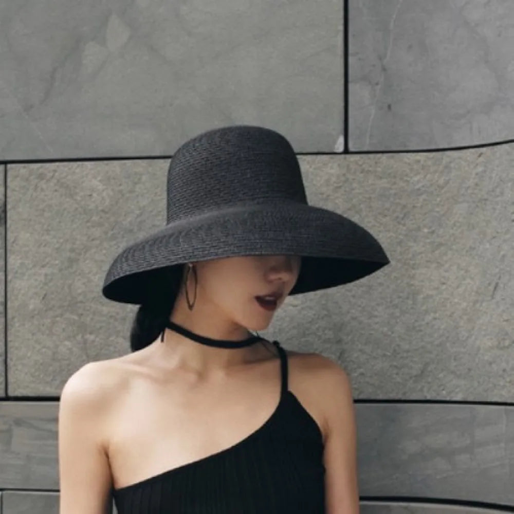 Casual Boho Straw Hat Wide Brim Visor Weave Hat Korean Style Breathable UV Protection Cap Girls