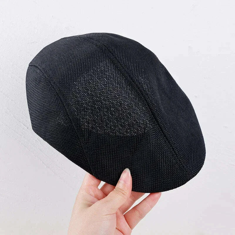 KIMLUD, Men Spring and Summer Berets British Style Beret Hat Retro England Hats Male Fashion Hats Peaked Painter Caps for Dad, KIMLUD Womens Clothes