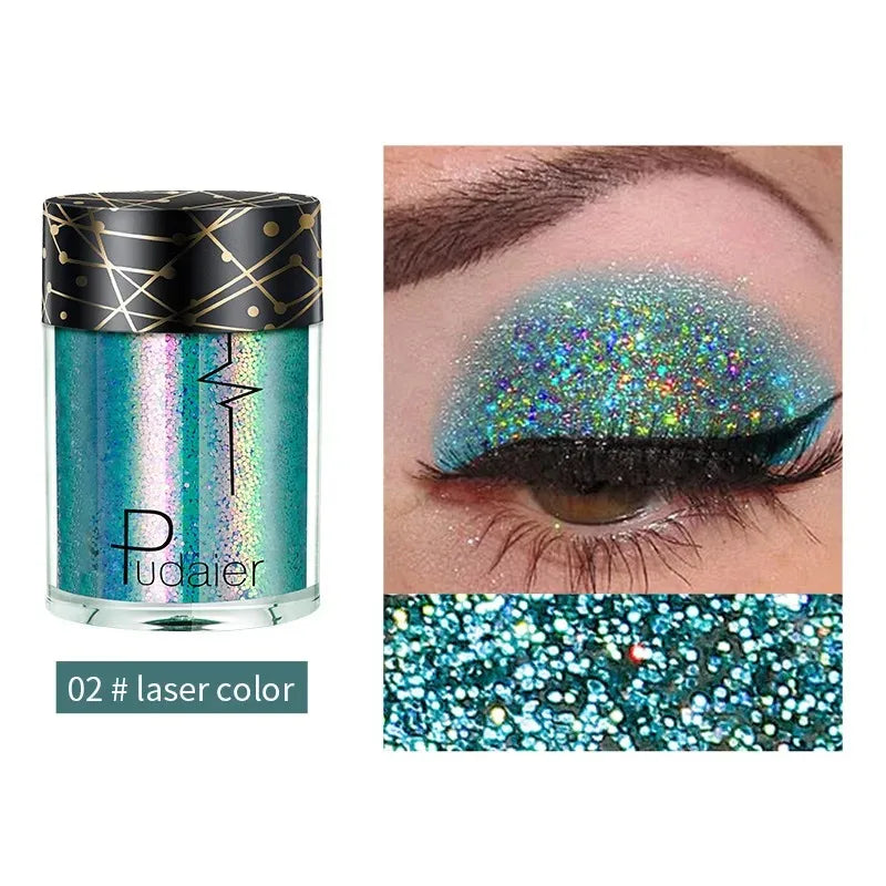 36 Colors Monochrome Eyeshadow Glitter Sequins High Gloss Face Body Glitter Pearlescent Easy-to-color Eye Shadow Festival Makeup