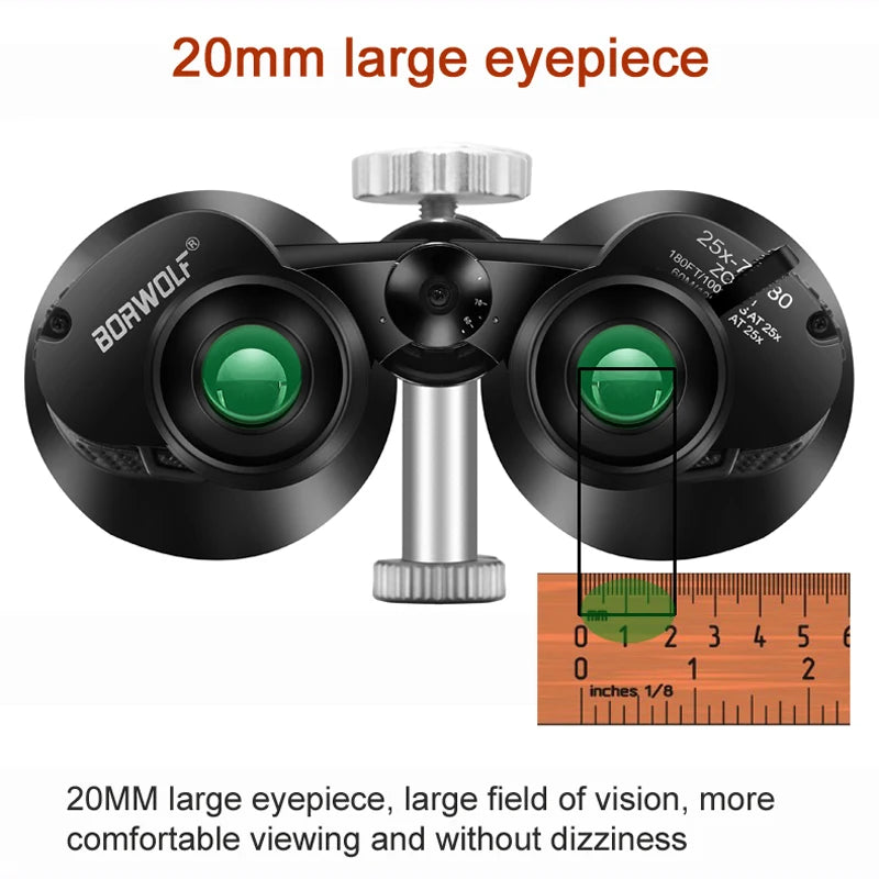 BORWOLF Binoculars 25-75X80 Hight Definition waterproof Military Telescope for Bird watching Hiking Hunting Sport