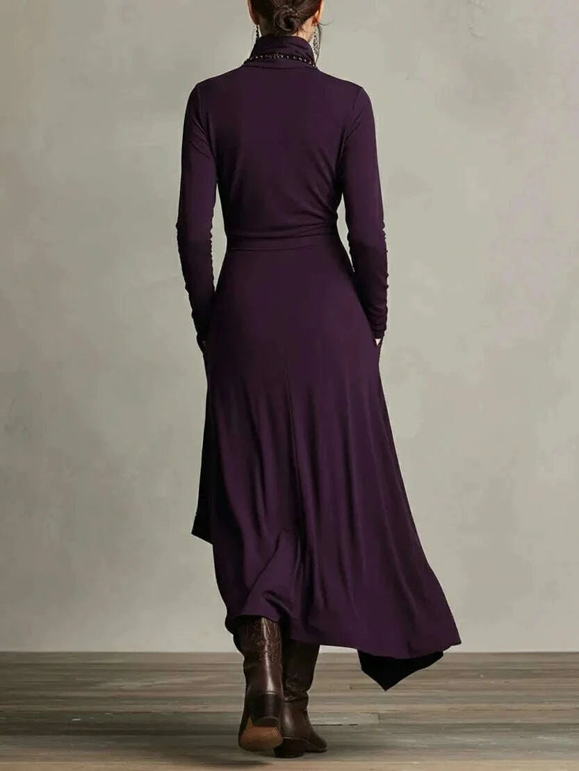 irregular-dress-solid-color-long-sleeve-spring-autumn-womens-new-cross-high-neck-long-dress-vestidos-para-mujer-ropa-mujerkimludkimlud-35565177