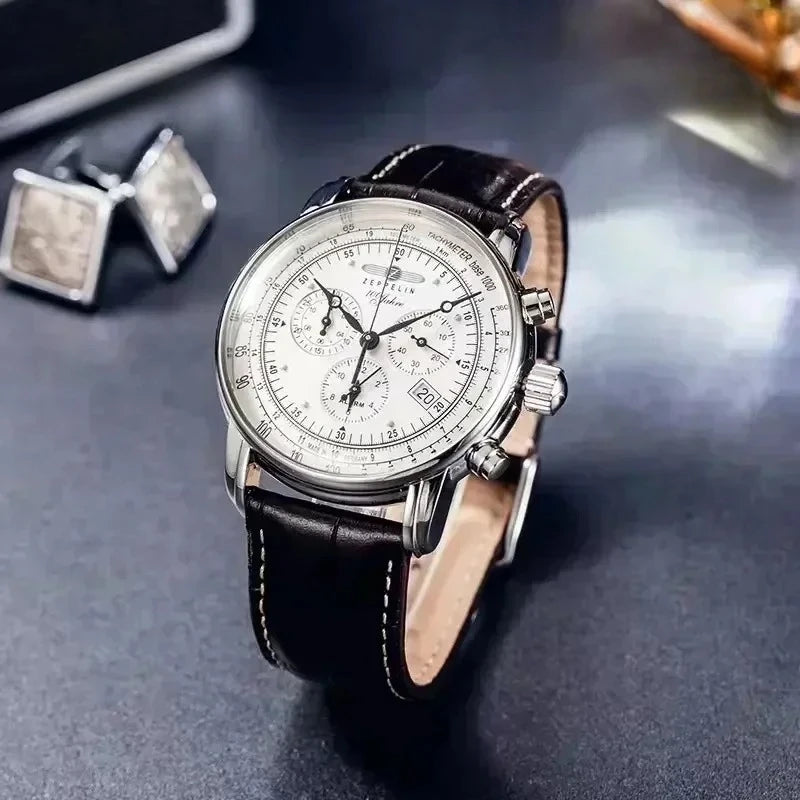 Stainless Steel Automatic Wristwatch — Black | KIMLUD