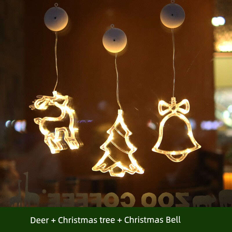 KIMLUD, Christmas Tree Decorative Lamp Christmas Scene Layout Pendant Lighting Ribbon Luminous Ribbon LED Lighting Chain Ribbon Ornaments, KIMLUD Womens Clothes