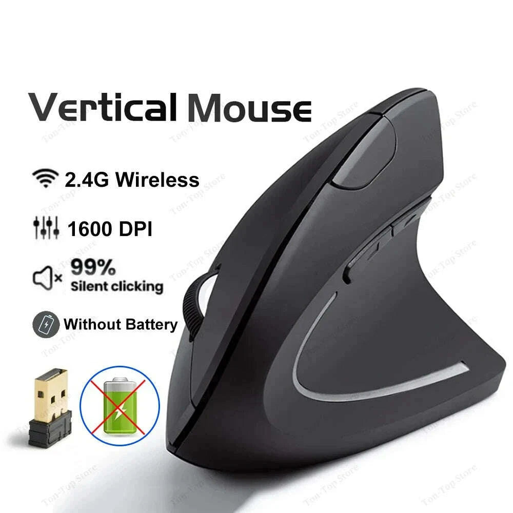KIMLUD, Vertical Mouse Ergonomic Mouse 2.4G Wireless Mouse Dual Mode Bluetooth Mice RGB 1600 DPI Silent Mouse for PC Laptop Desktop, KIMLUD Womens Clothes
