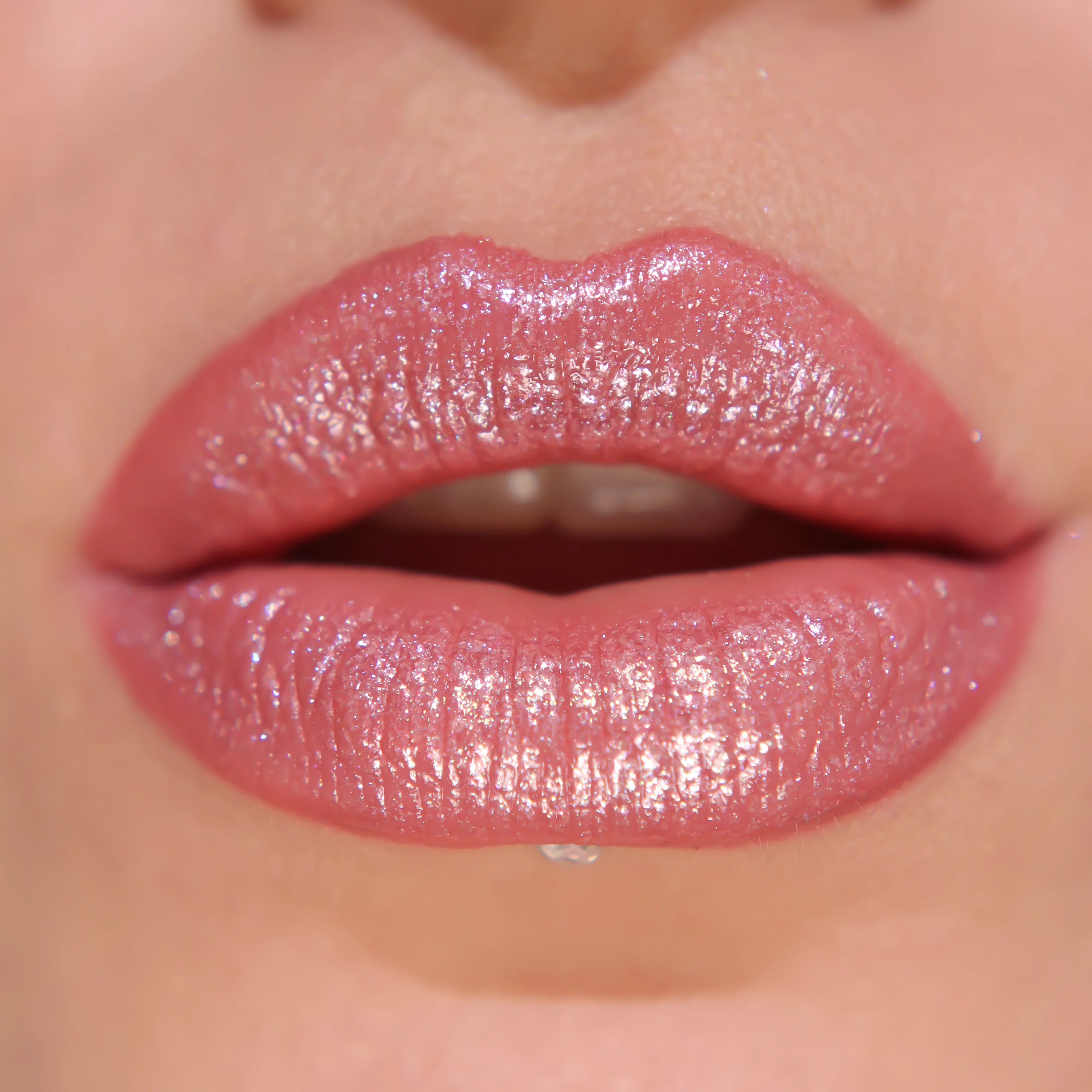2pcs Glitter Lipstick and Matte Lip liner Set - Nude Pink Lip Makeup Kit - Long Lasting, Waterproof, Creamy Texture For Women