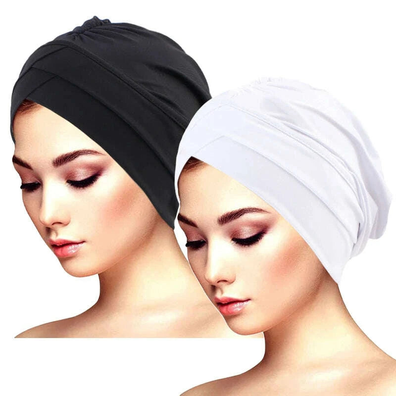 2pcslot-classic-pleated-turban-hat-elegant-solid-color-head-wraps-headscarf-breathable-elastic-beanies-chemo-capkimludkimlud-35576933