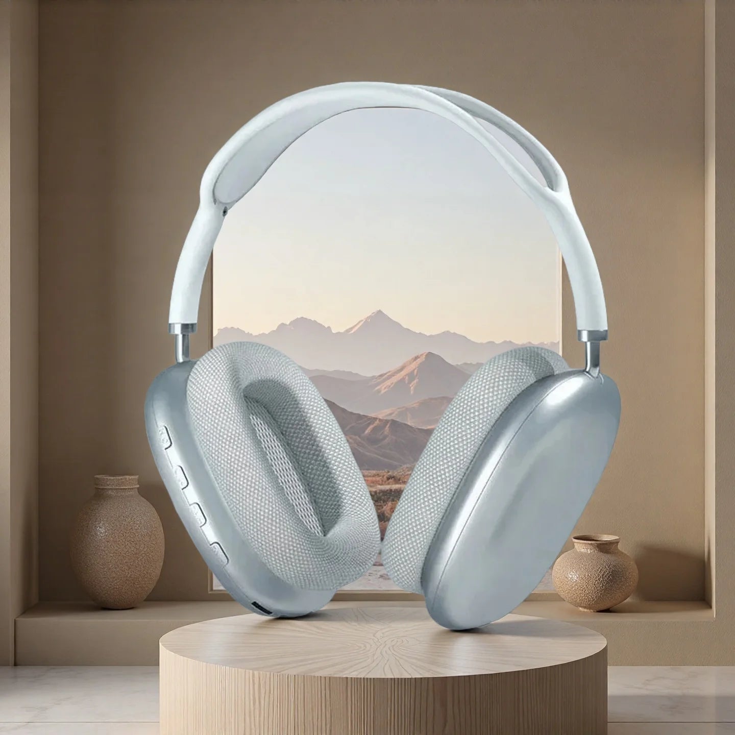 ABS Wireless Headset With Mic And ANC — Icy Blue | KIMLUD