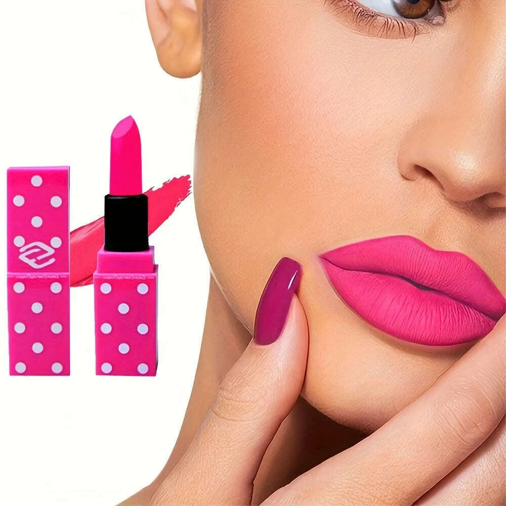 8-colors-super-cute-girls-lipstick-pink-polka-dots-design-long-lasting-non-fading-waterproof-velvet-lip-color-non-stick-cup-kimlud-kimlud-33913748