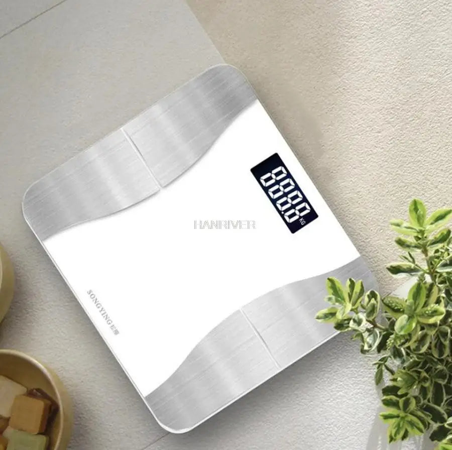Tempered Glass Bluetooth Body Fat Scale With Smartphone App — Pink | KIMLUD