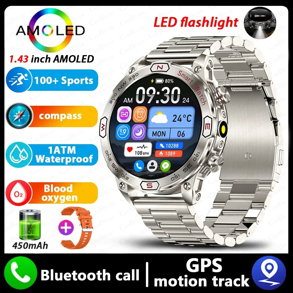 Xiaomi AMOLED Smart Watch Men 450 mAh Battery Fitness Tracker IP68 Waterproof Bluetooth Call Smartwatch For Xiaomi