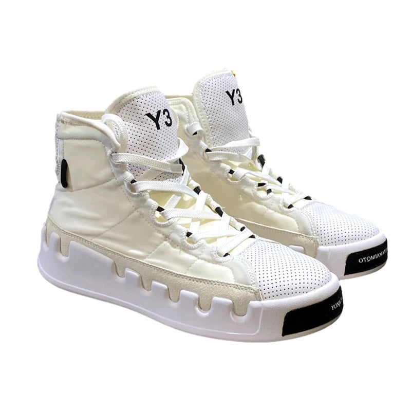 Ankle Boots – High-Top Sneaker Boots – Cowhide Leather | KIMLUD