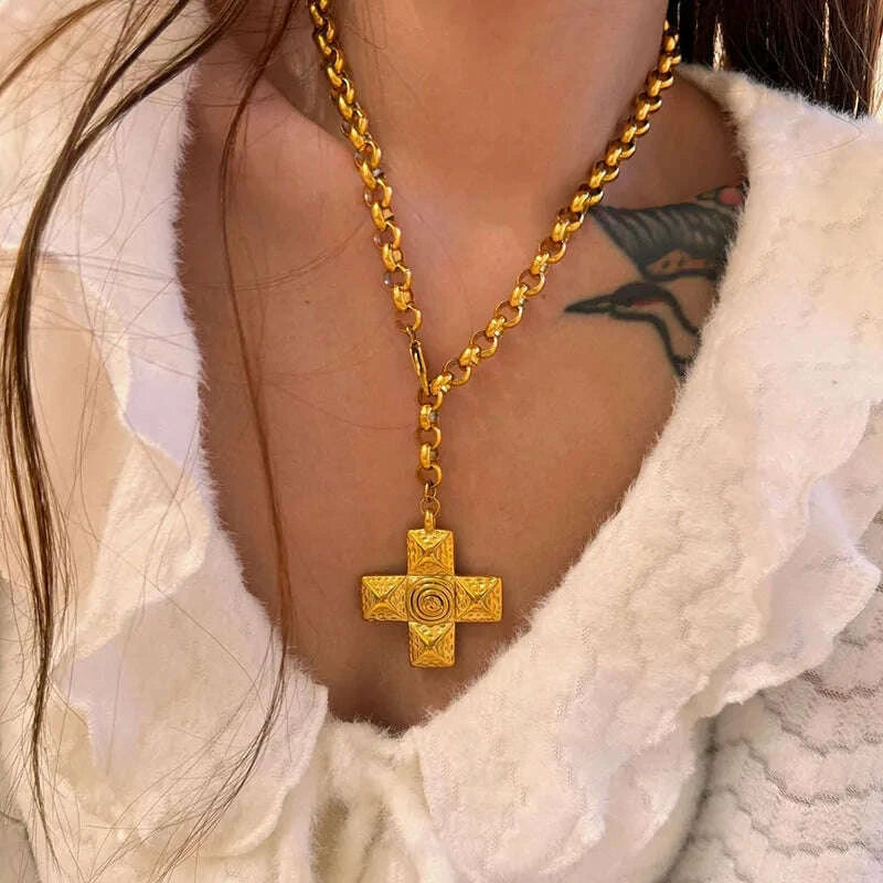 swirling-cross-statement-necklaces-stainless-steel-necklaces-for-women-vintage-chunky-stainless-steel-jewelry-non-tarnish-kimlud-kimlud-33912028
