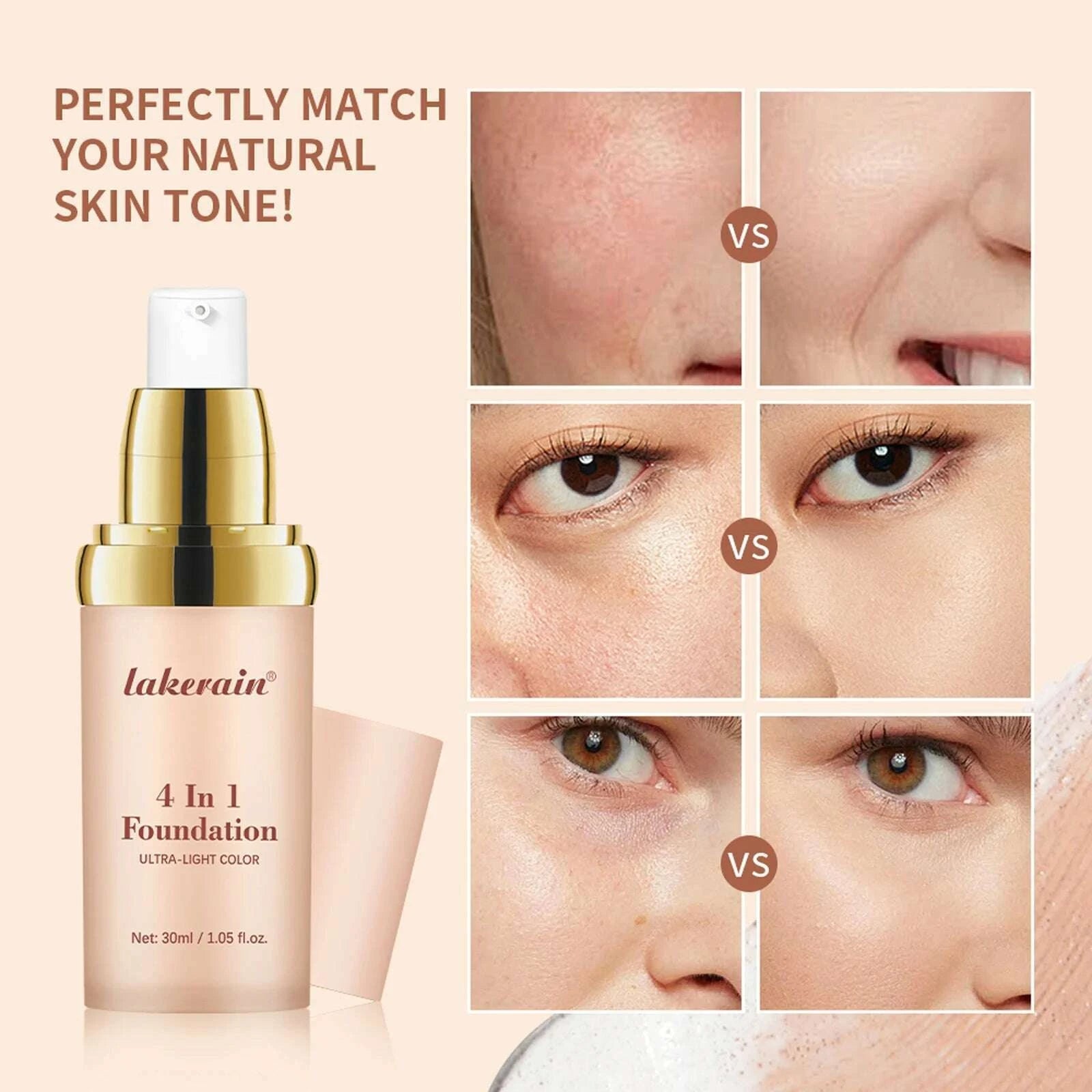 color-changing-foundation-4-in-1-moisturizer-longwearing-waterproof-concealer-even-skin-toning-sunscreen-spf-30-whitening-makeupkimlud-womens-fashion-34601066