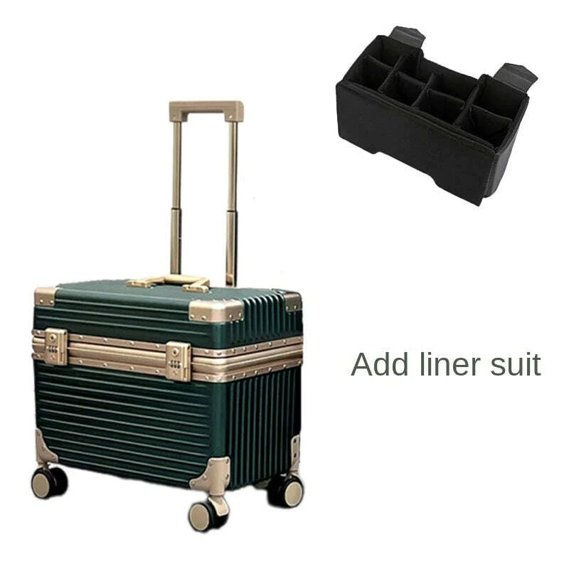 KIMLUD, 18 Inch Aluminium Frame Camera Equipment Case With Wheels Trolley Case 20 Inch Suitcase Trip Cabin 22 Inch On the Flap Suitcase, KIMLUD Womens Clothes