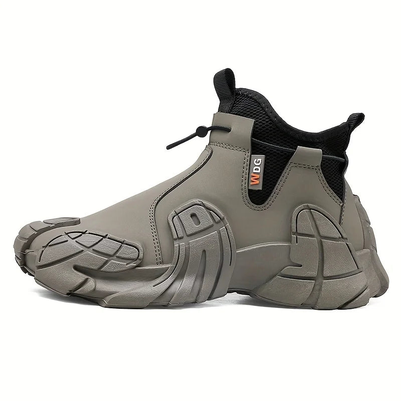 Boots - Anti Slip Waterproof - High Top Mid Calf Silhouette | KIMLUD