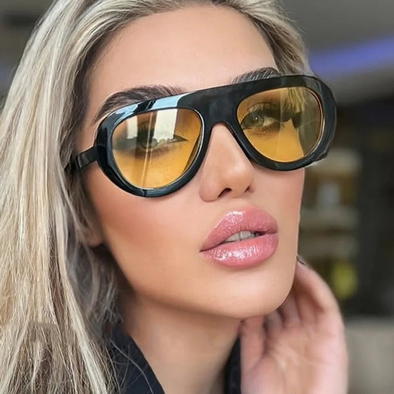 Acetate Sunglasses Oversized Hip Hop - Black | KIMLUD