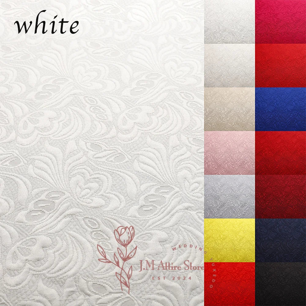 Formal Men's Suits 2 Pieces Blazer Pants Black Jacquard Set for Wedding Dinner Dating Ceremony Banquet Luxury Custom Tuxedo  