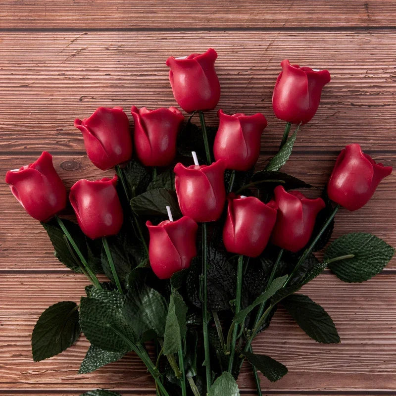 KIMLUD, Rosette Scented Candles, Simulated Flower Home Wedding Party Decorations, Desktop Perfume Accessories, Holiday Birthday Gifts, KIMLUD Womens Clothes