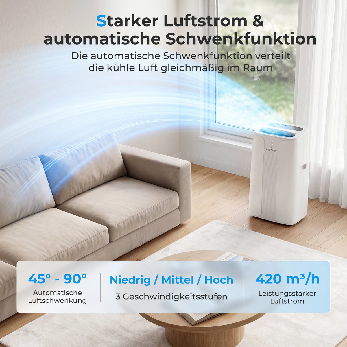 Mobile Air Conditioner 14000 BTU Cooling — White | KIMLUD