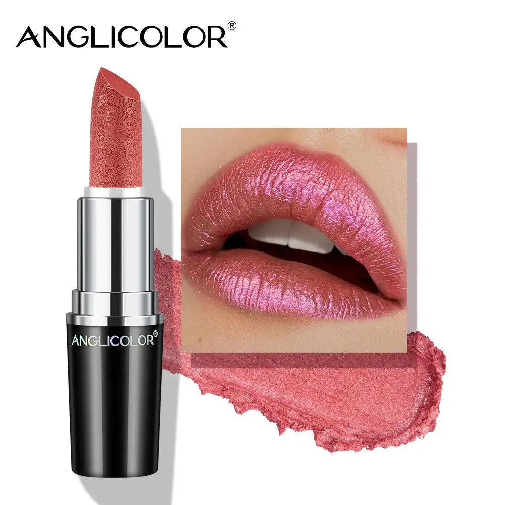 Pearlescent Lip Gloss Long-Lasting Hydrating — Rosy Pearlescent Pink | KIMLUD