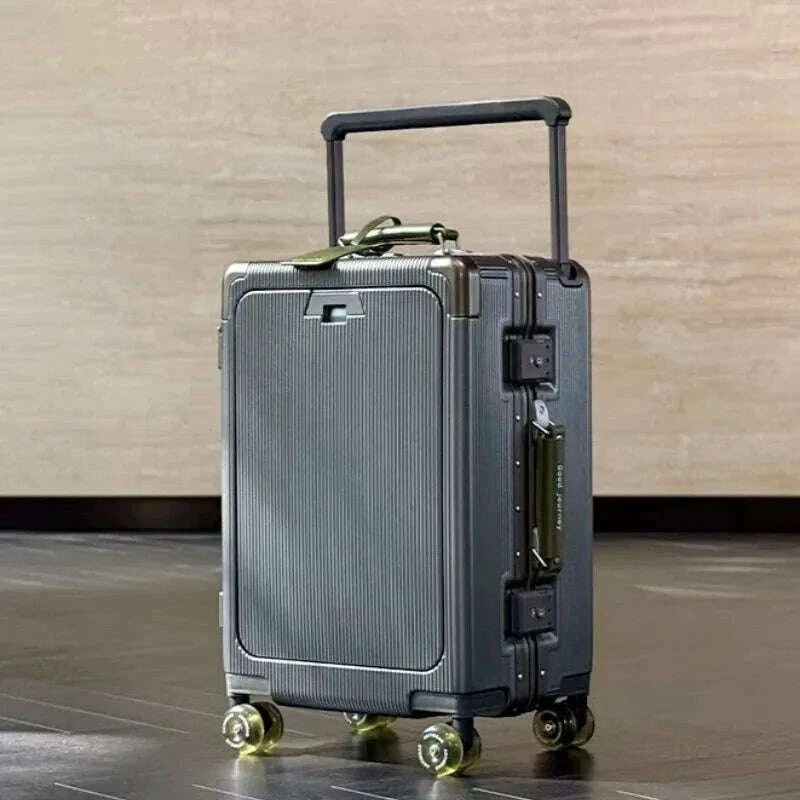 front-opening-pocket-rolling-luggage-aluminum-frame-wide-handle-trolley-suitcase-with-colorful-silent-wheels-usb-charging-plugkimlud-womens-fashion-34614825