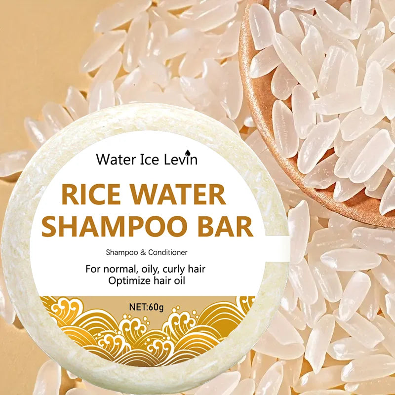 Rice Water Shampoo Bar Oil Free Conditioning With Protein Nourishing Anti-Loss Hair Growth — Ivory | KIMLUD