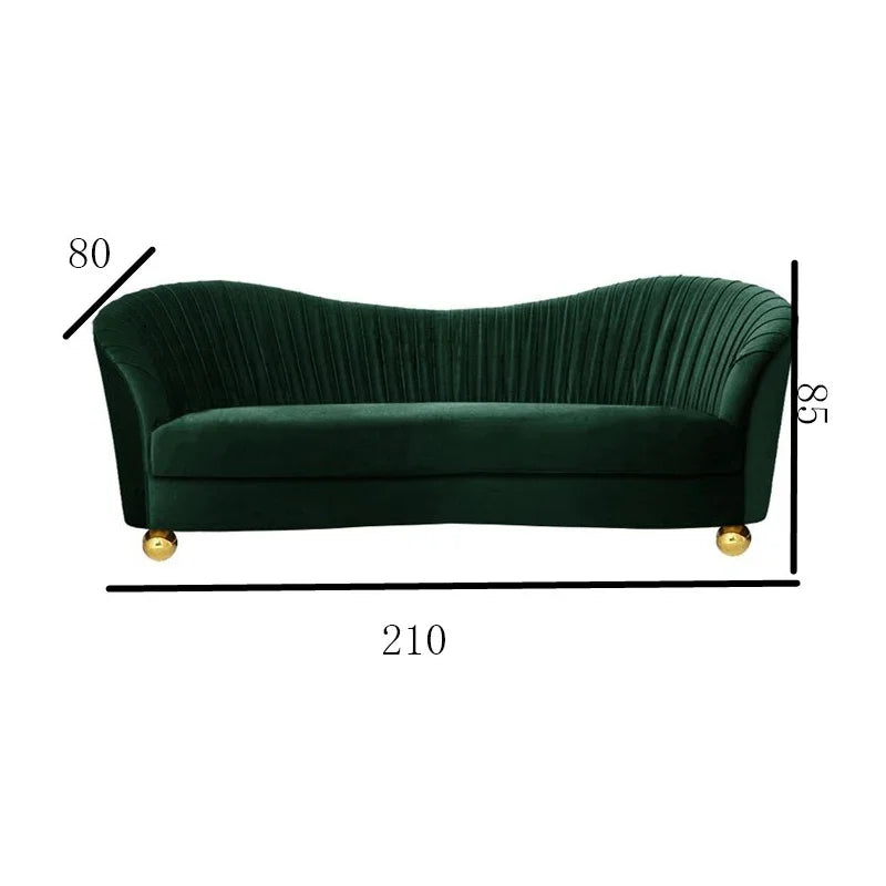 A Fabric Sofas Lovely Heart-shaped Velvet Couch Living Room Furniture 3 Seater Sectional Sofa Set