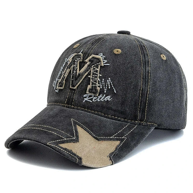 new-style-unisex-retro-baseball-cap-m-letter-embroidery-dad-hat-star-shaped-style-women-and-men-outdoor-washed-cotton-capkimlud-womens-fashion-34618152
