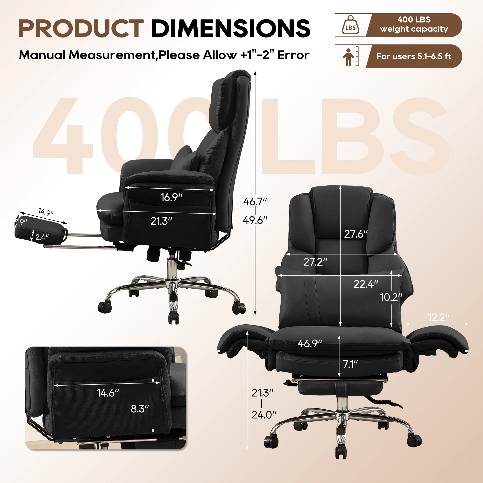 Office Chair – Big and Tall Executive Criss Cross – Ergonomic | KIMLUD