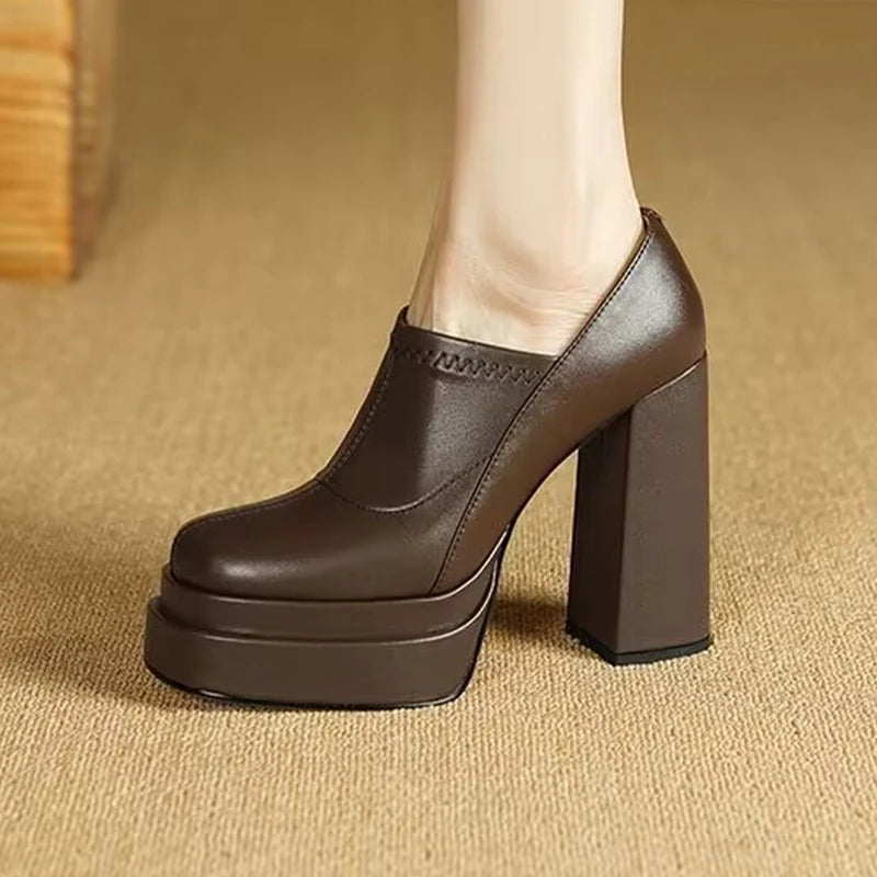 Suprt High Heels Women Fashion Shoes Chunky Dress Luxury Shoes Autumn Sexy Woman Pumps 2025 New Designer Elegant Mujer Zapatos