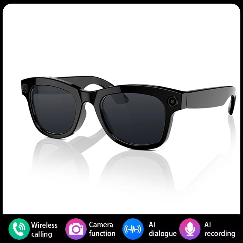 AI Smart Glasses Built-in Camera Photography Video Recording Voice Translation 250mAh Waterproof Music Bluetooth Smart Glasses