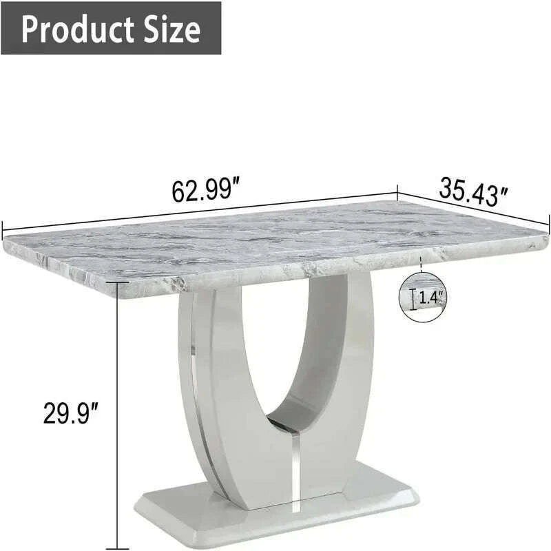 63-inch-rectangular-marble-dinner-table-for-6---imitation-marble-grain-for-kitchen-and-dining-room-grey-finish-kimlud-kimlud-33921034