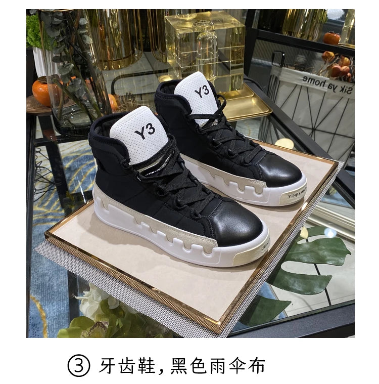 Ankle Boots – High-Top Sneaker Boots – Cowhide Leather | KIMLUD