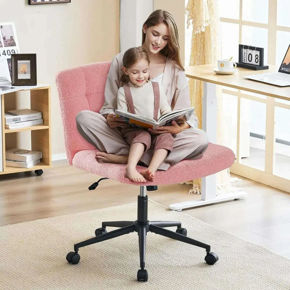 adjustable-height-swivel-desk-chair-with-wheels-faux-fur-pink-comfortable-for-home-office-and-vanity-usekimludkimlud-35573724