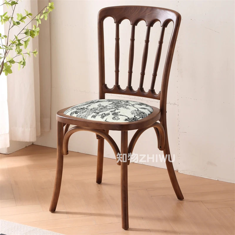 American Retro Bar Stool Ergonomic Dining Chair — Espresso | KIMLUD