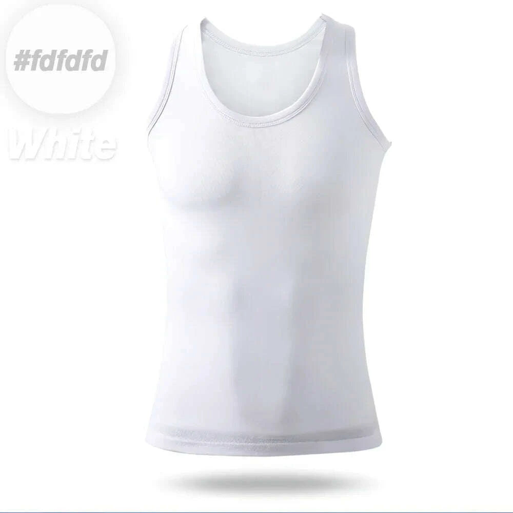 KIMLUD, Men Vest Pure Cotton Breathable Solid Motion Men’s Underwears Cotton Undershirts L-4XL Waistcoat For Men Sports Fitness Vest, KIMLUD Womens Clothes