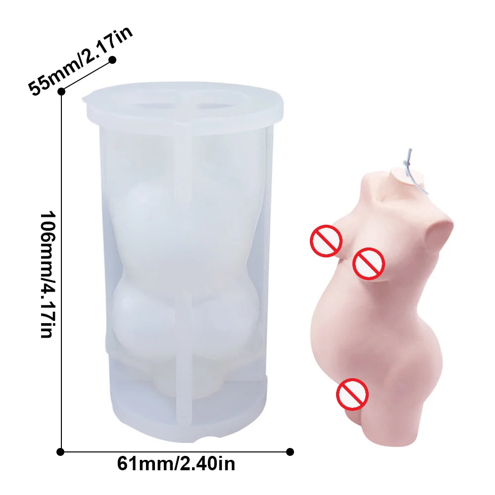 KIMLUD, Large Silicone Human Body Candle Mold Beauty Portrait Sexy Gypsum Resin Drop Glue Soap Chocolate Mould Soft Easy Demoulding, KIMLUD Womens Clothes