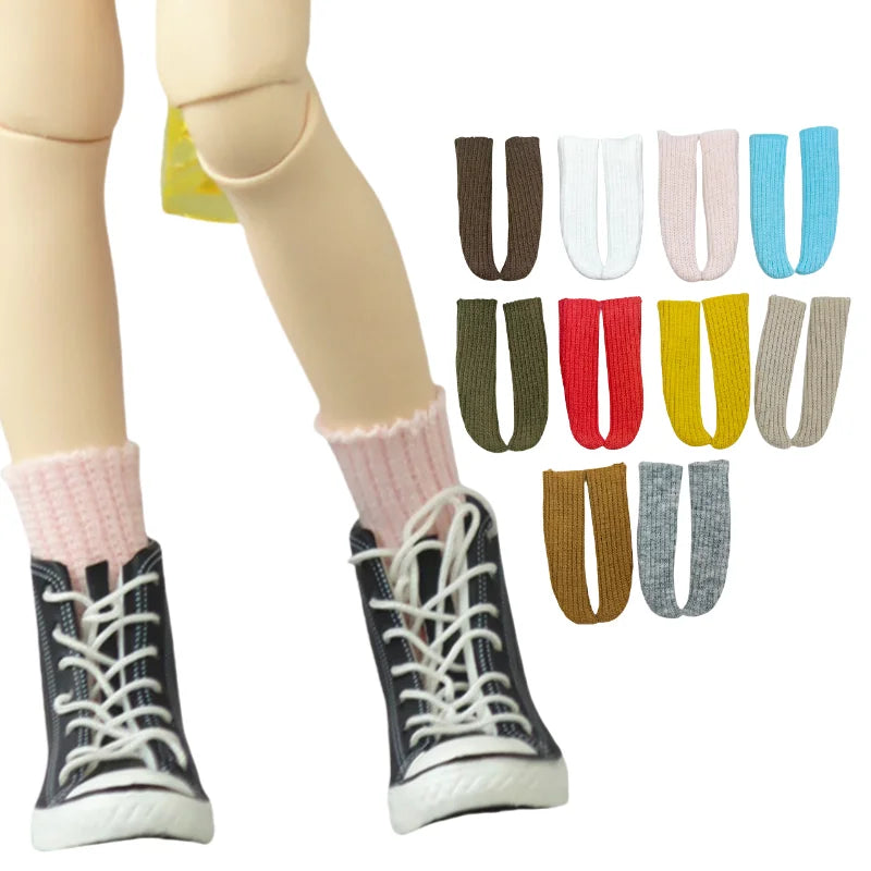Cloth Socks For Blythe Doll Long Stockings — Black | KIMLUD